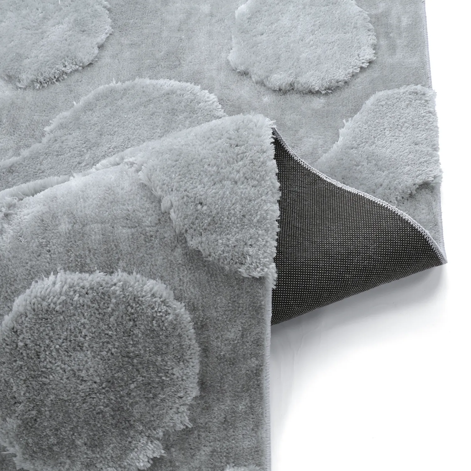 Hoogpolig vloerkleed - Kavala (lichtgrijs)