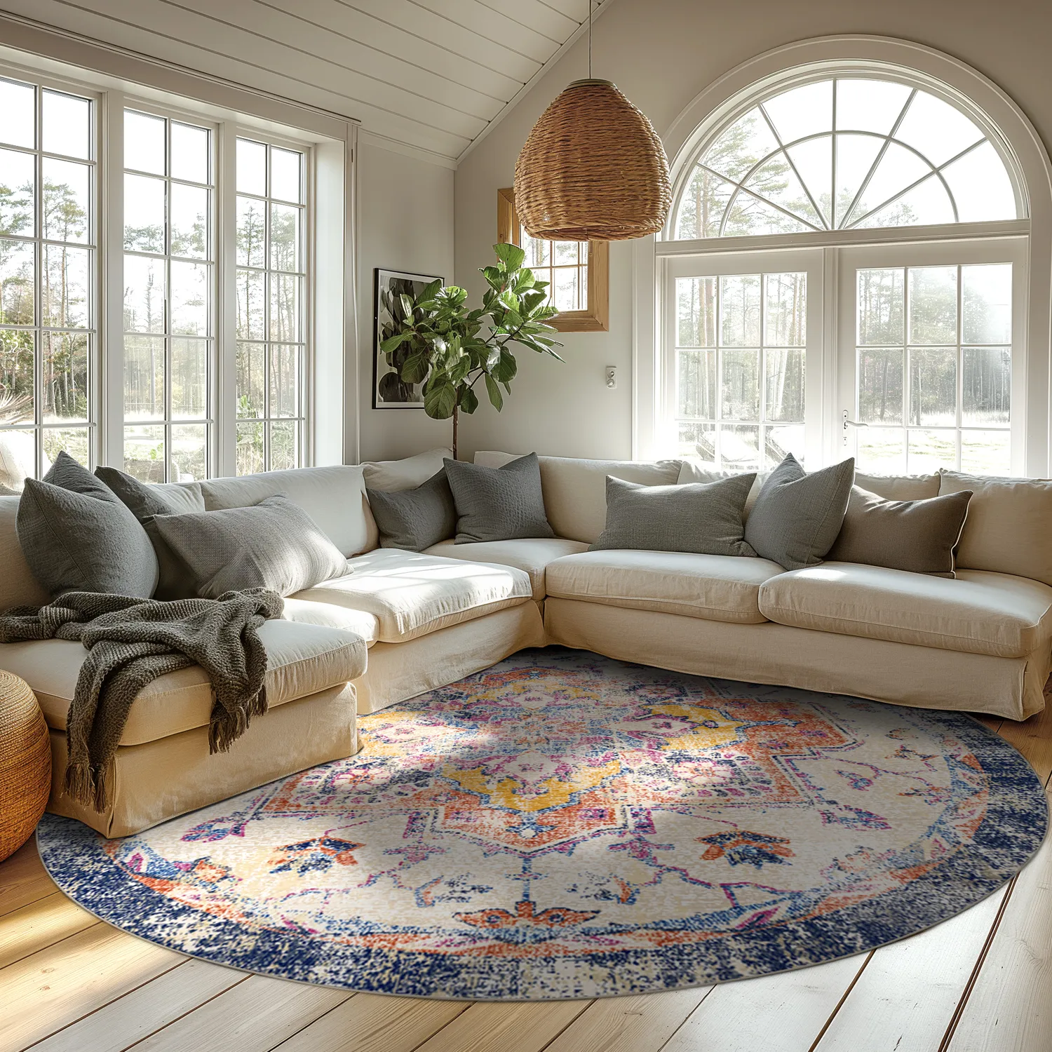 Rond vloerkleed - Lamta (multi)