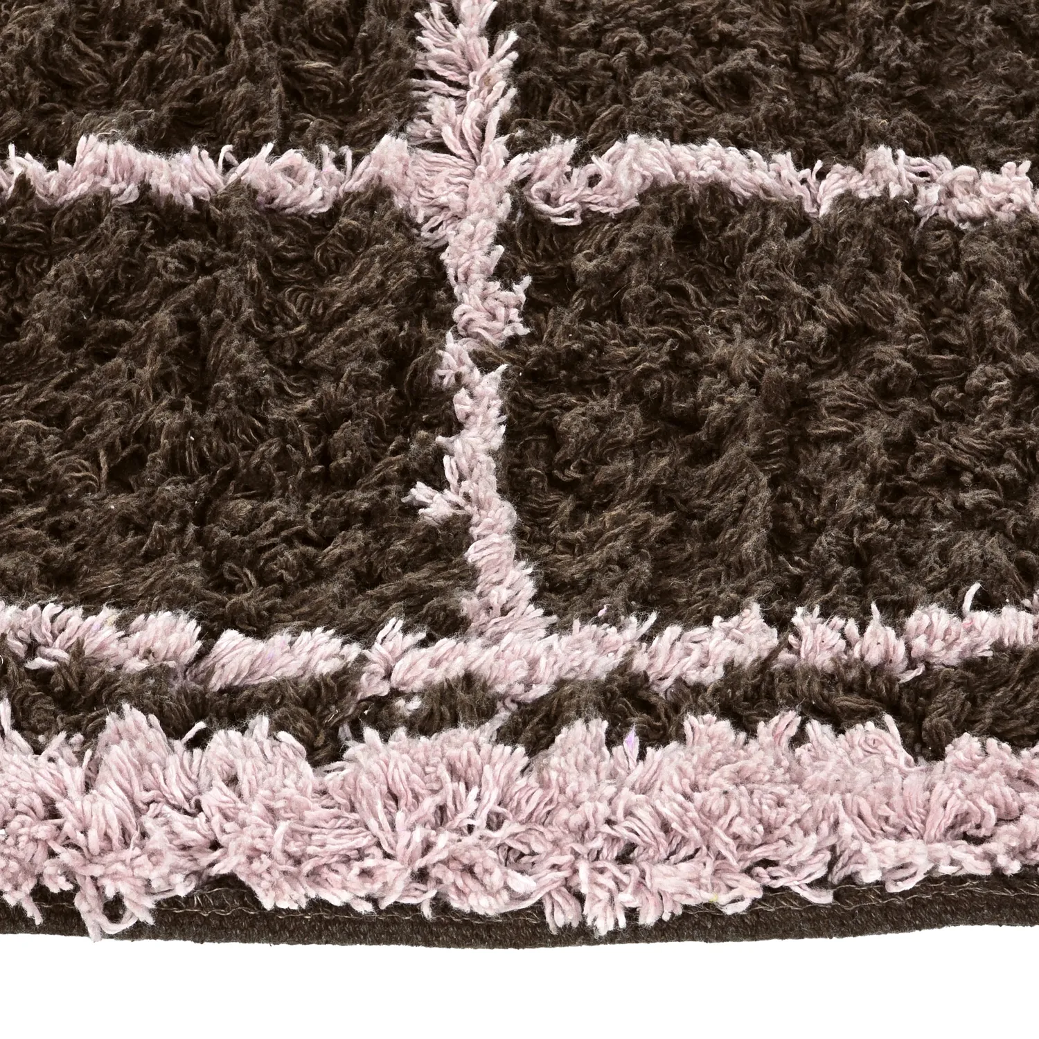 Rond vloerkleed - Lana Natural Cotton Shaggy (bruin)