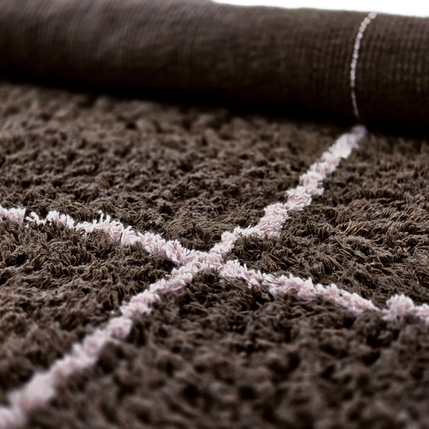 Rond vloerkleed - Lana Natural Cotton Shaggy (bruin)