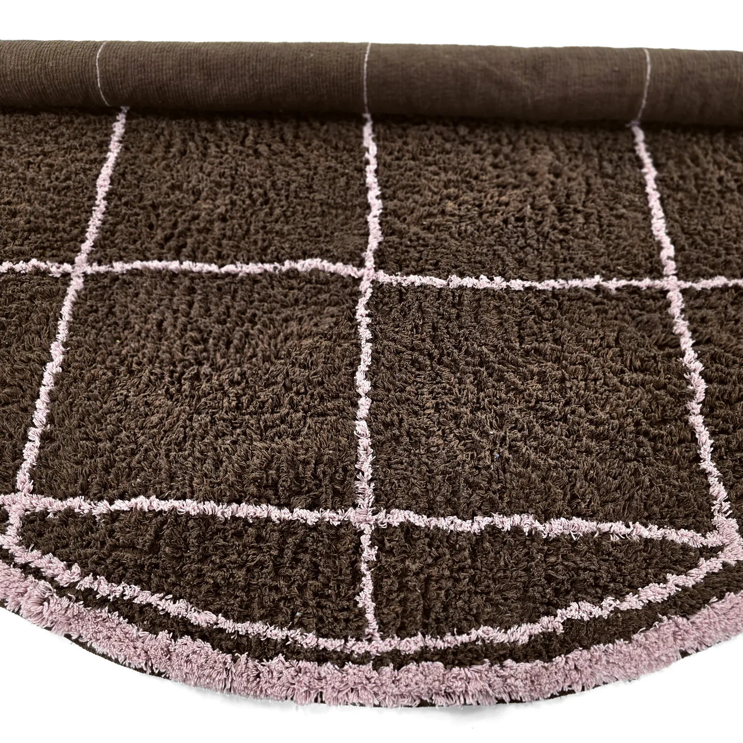 Rond vloerkleed - Lana Natural Cotton Shaggy (bruin)