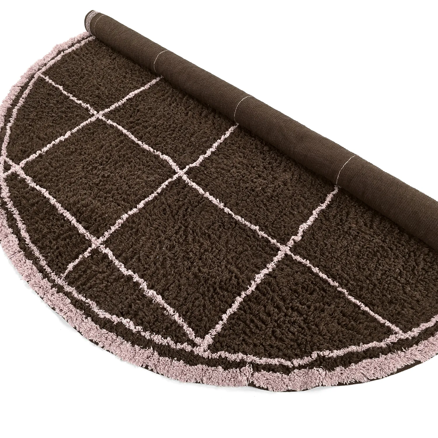 Rond vloerkleed - Lana Natural Cotton Shaggy (bruin)