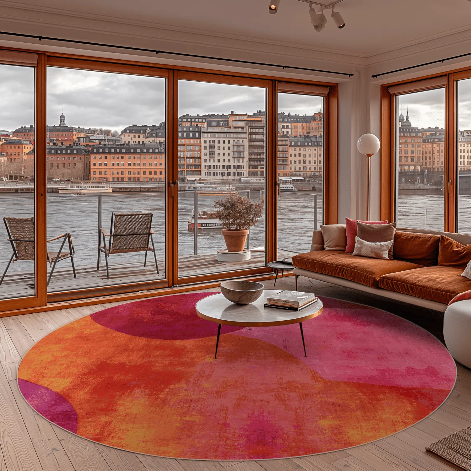 Runda mattor - Lazio (roze)