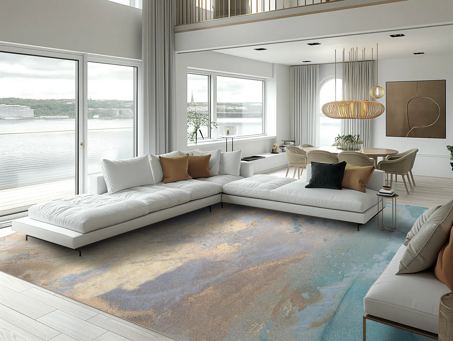 Wilton - Lesley (blauw/grijs/turkoois)