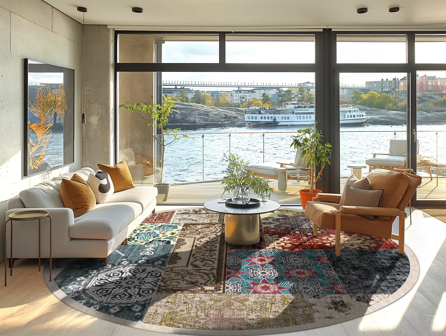 Rond vloerkleed - Linosa (multi)