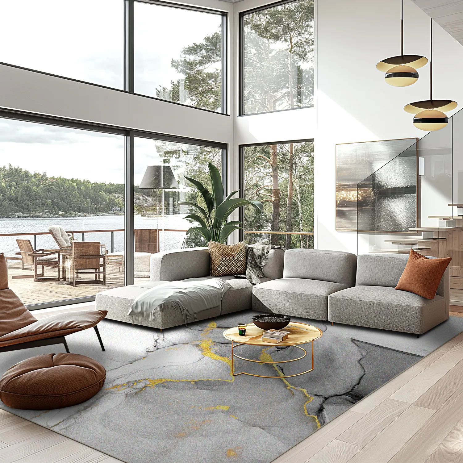 Wilton - Manilva (grijs/wit/goud)