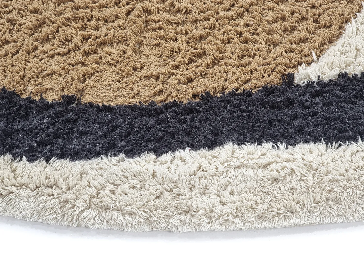 Ronde vloerkleden - Mantona Natural Cotton Shaggy (multi)