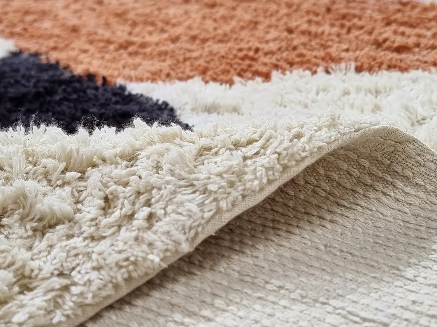 Ronde vloerkleden - Mantona Natural Cotton Shaggy (multi)