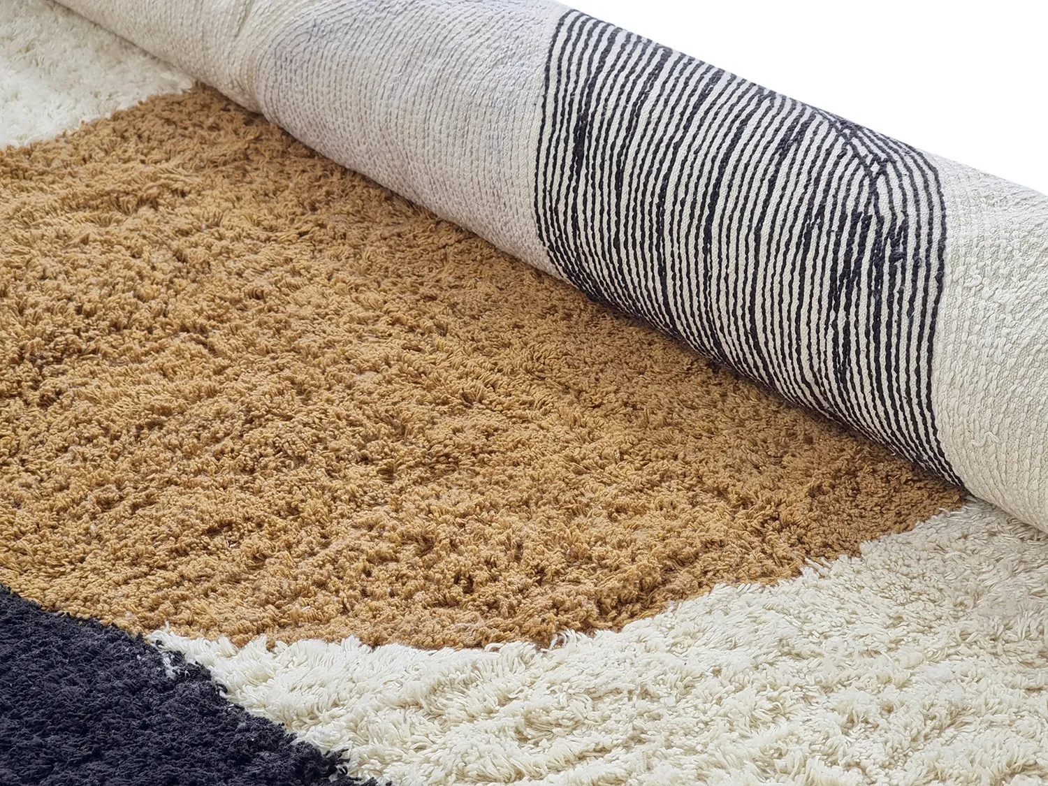 Ronde vloerkleden - Mantona Natural Cotton Shaggy (multi)