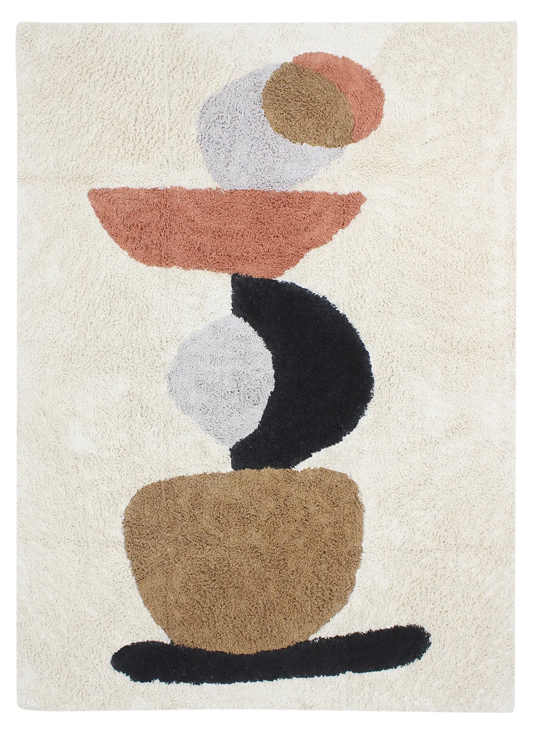 Hoogpolig vloerkleed - Mantona Natural Cotton Shaggy (multi)