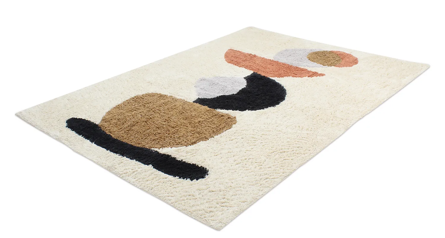 Hoogpolig vloerkleed - Mantona Natural Cotton Shaggy (multi)