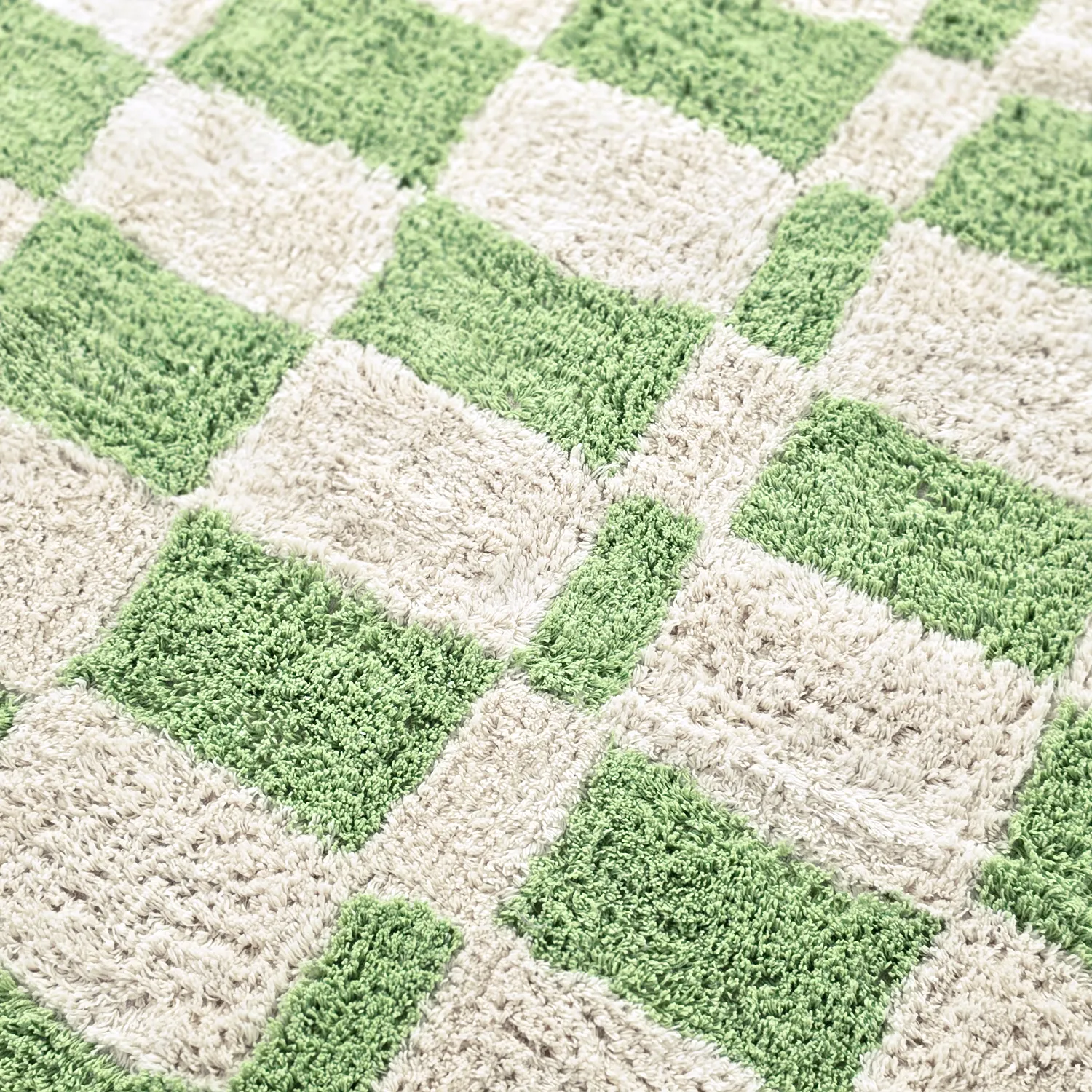 Rond vloerkleed - Maranello Natural Cotton Shaggy (groente)