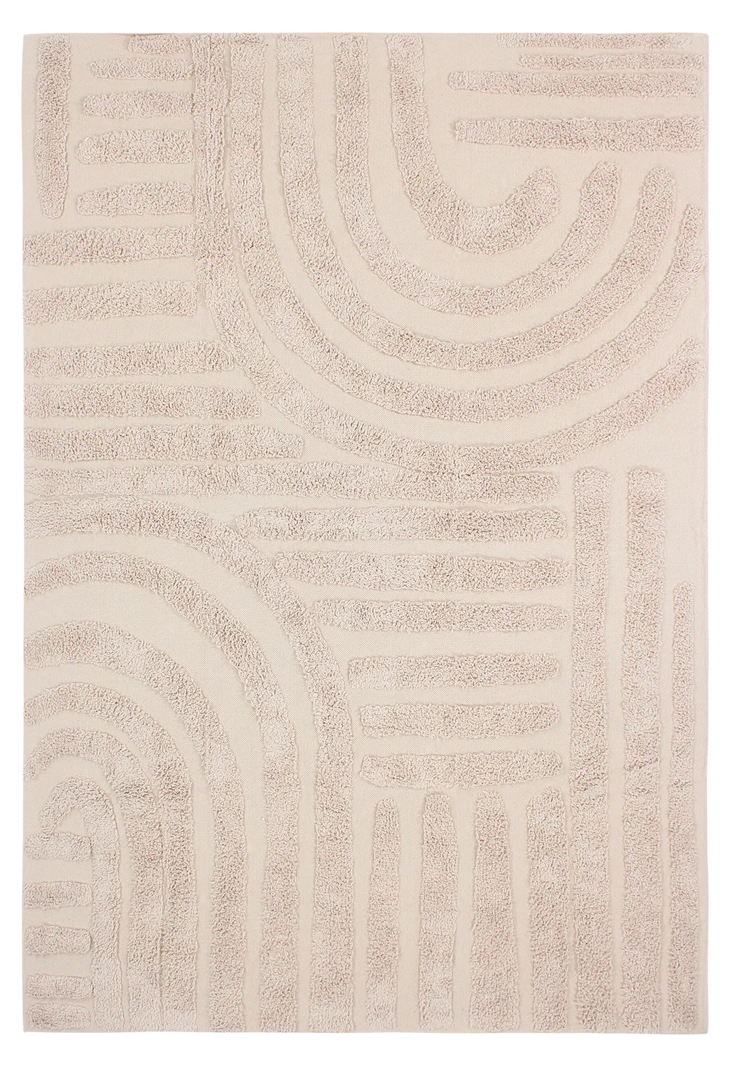 Hoogpolig vloerkleed - Margo Natural Cotton Shaggy (beige)