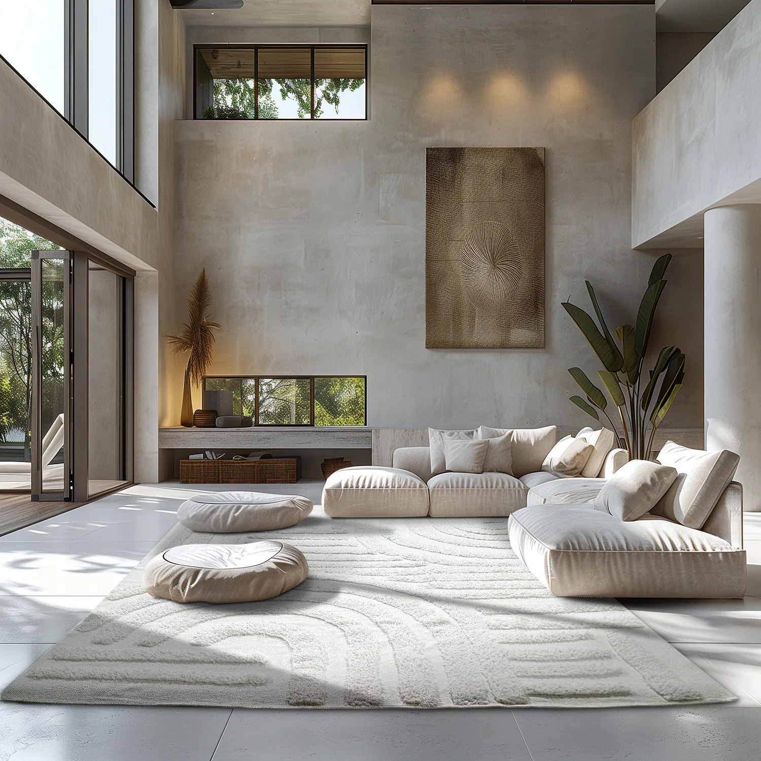 Hoogpolig vloerkleed - Margo Natural Cotton Shaggy (offwhite)