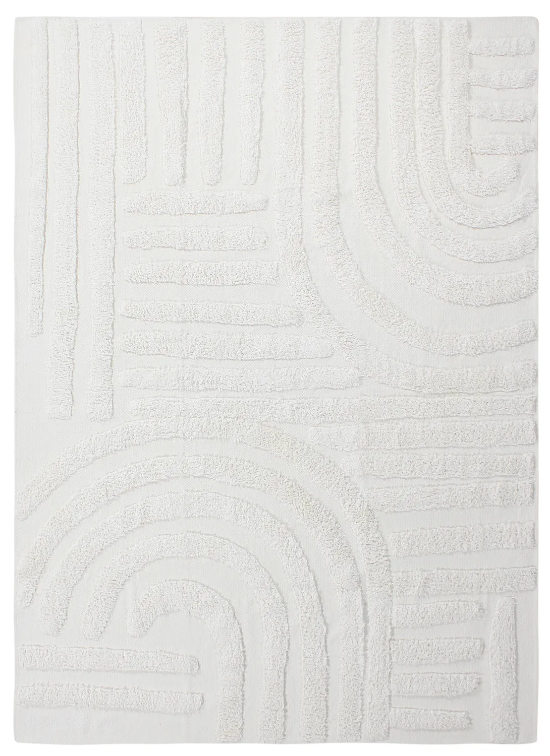 Hoogpolig vloerkleed - Margo Natural Cotton Shaggy (offwhite)