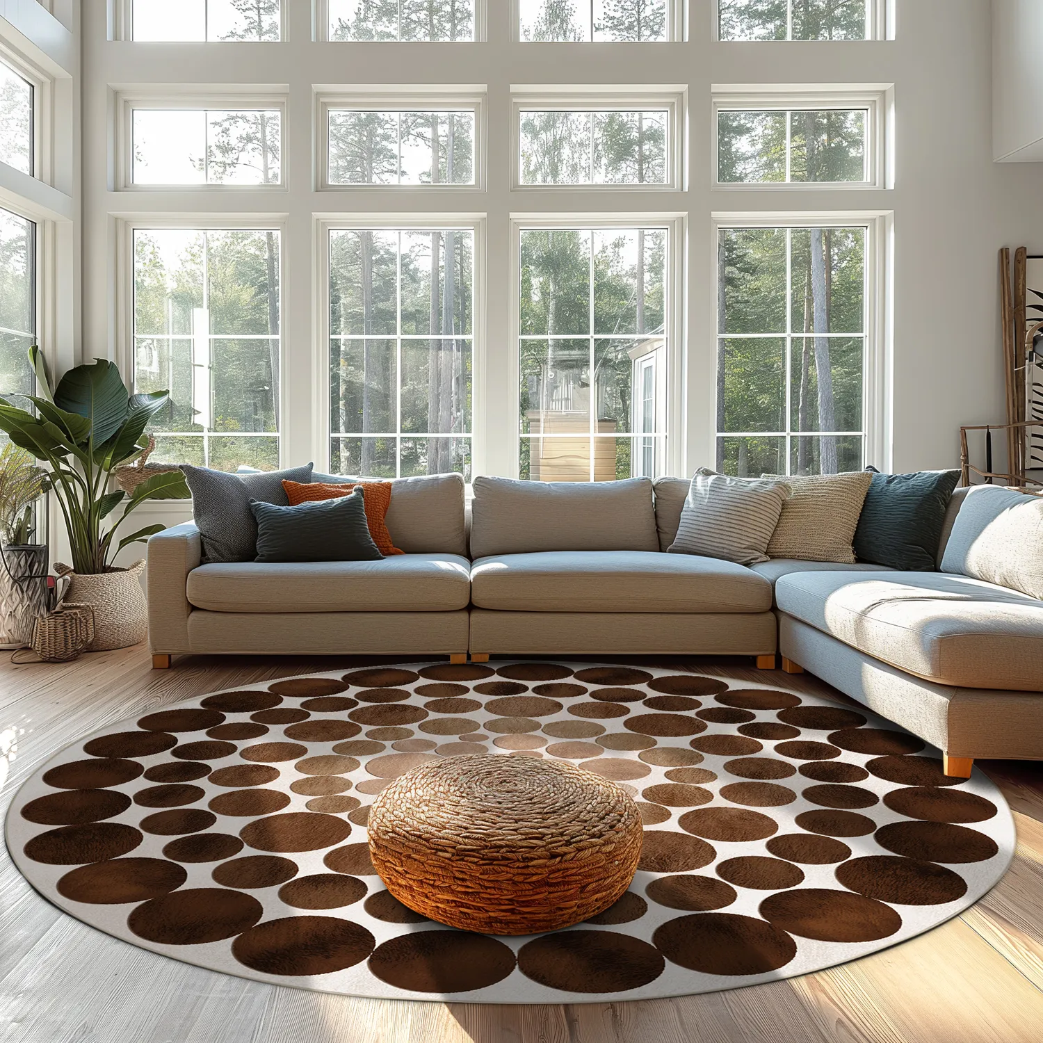 Rond vloerkleed - Marineo (bruin)