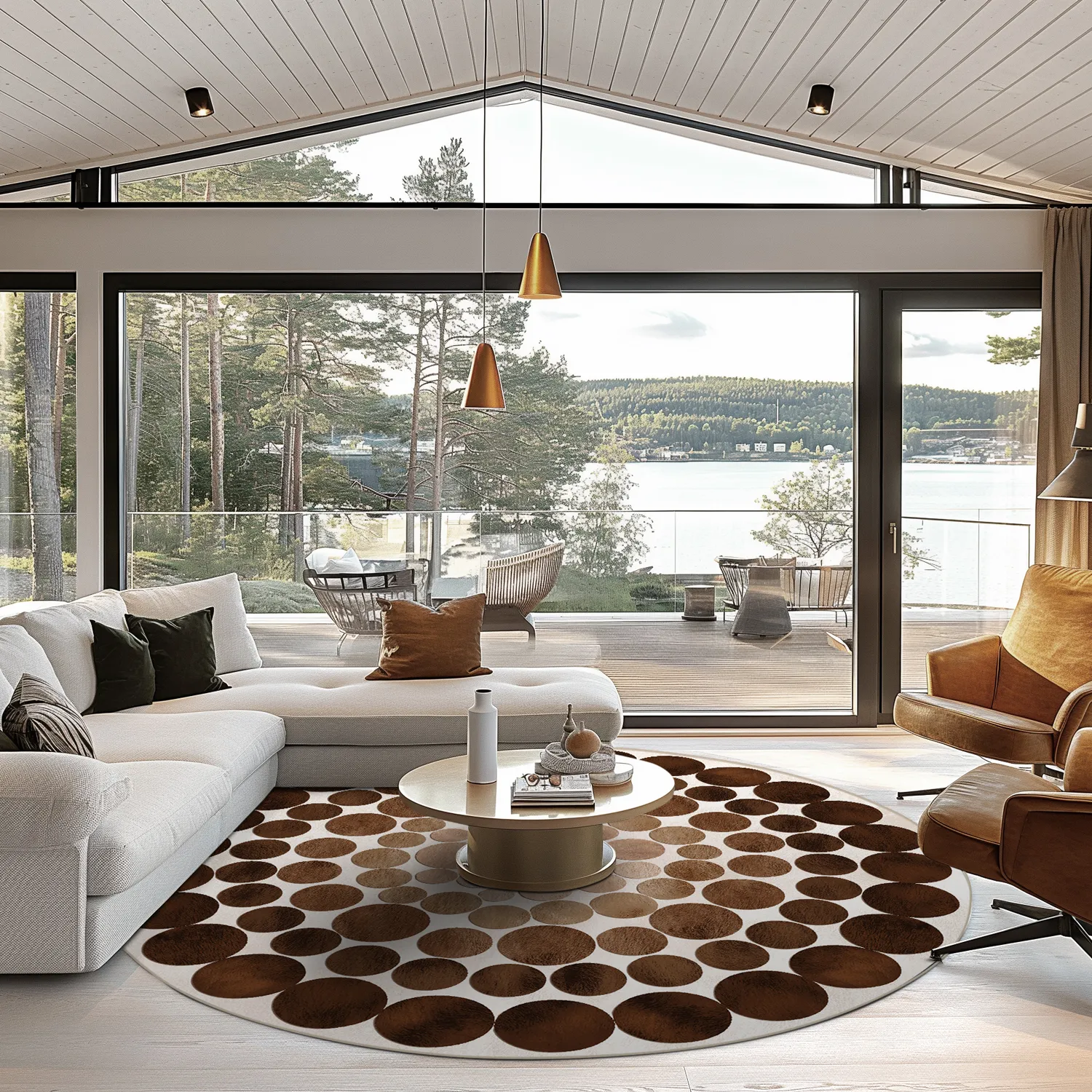 Rond vloerkleed - Marineo (bruin)