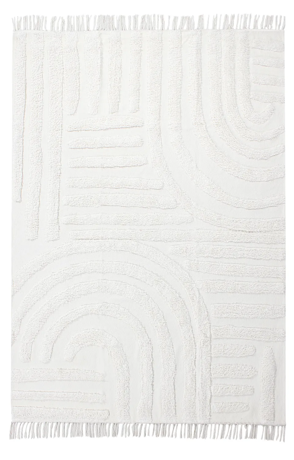 Hoogpolig vloerkleed - Mavis Natural Cotton Shaggy (offwhite)