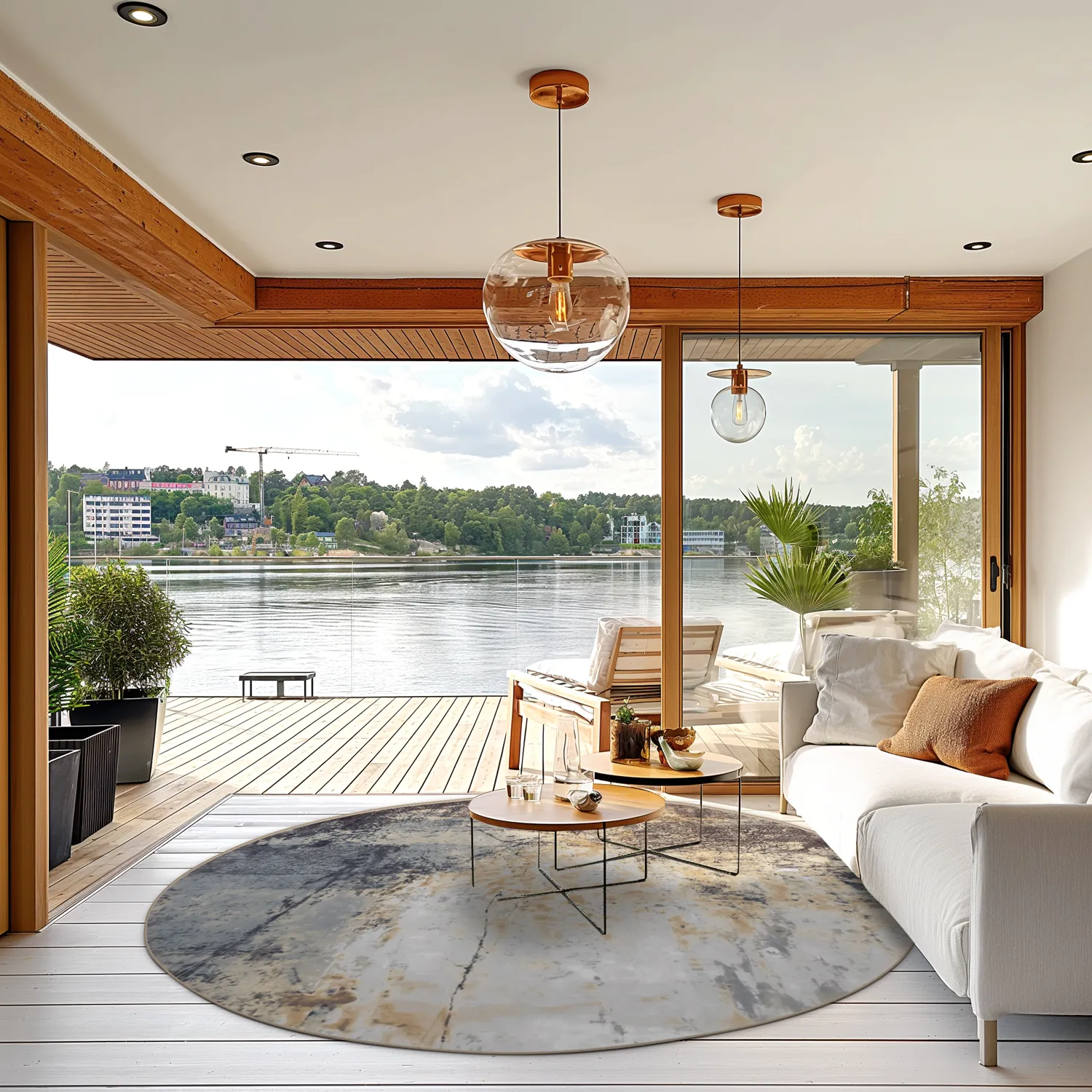 Rond vloerkleed - Melazzo (grijs/multi)