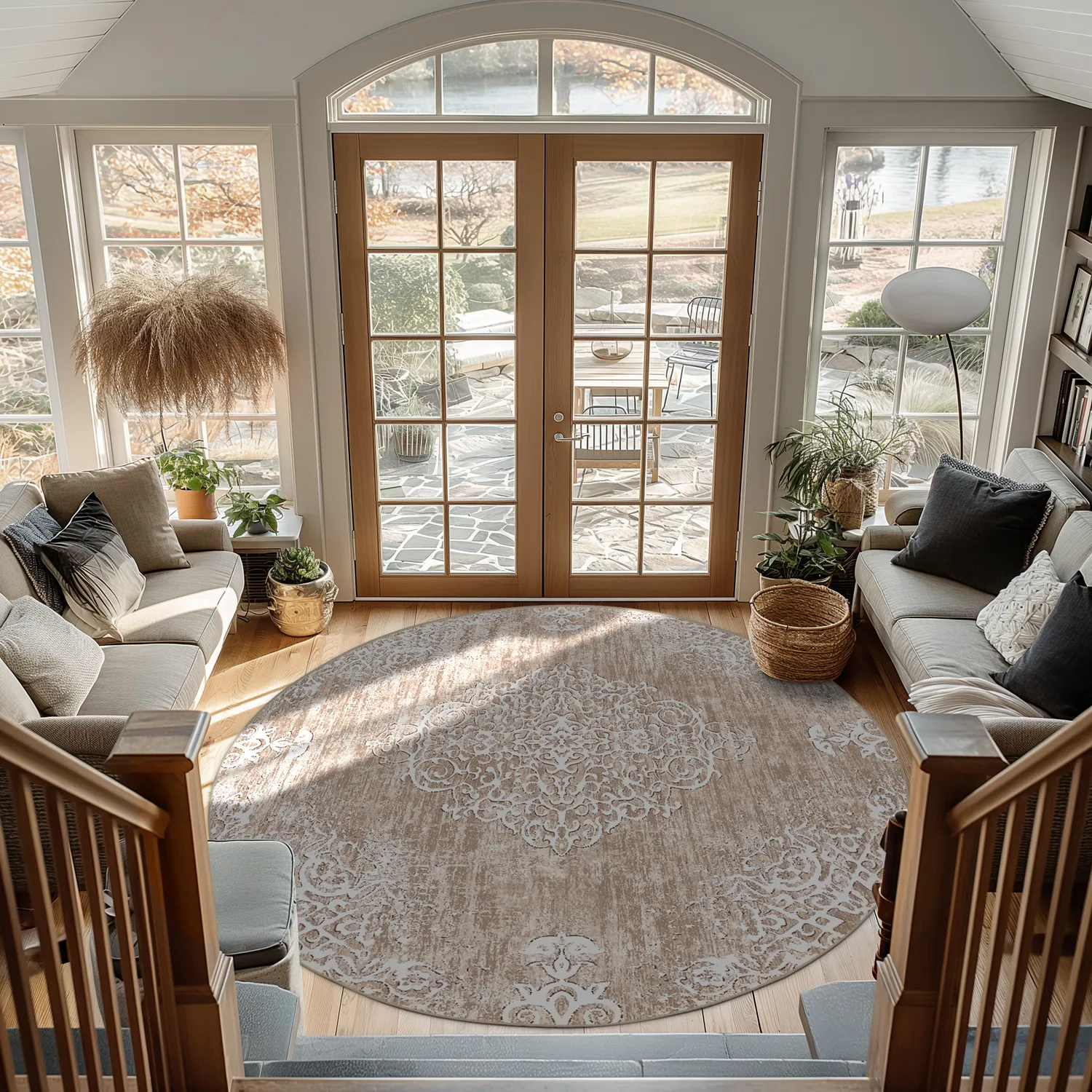 Rond vloerkleed - Milazzo (beige)