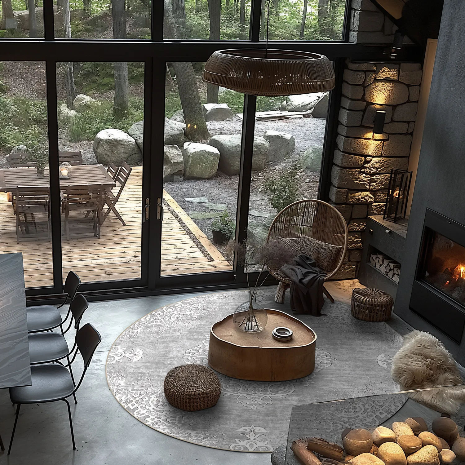 Rond vloerkleed - Milazzo (grijs)