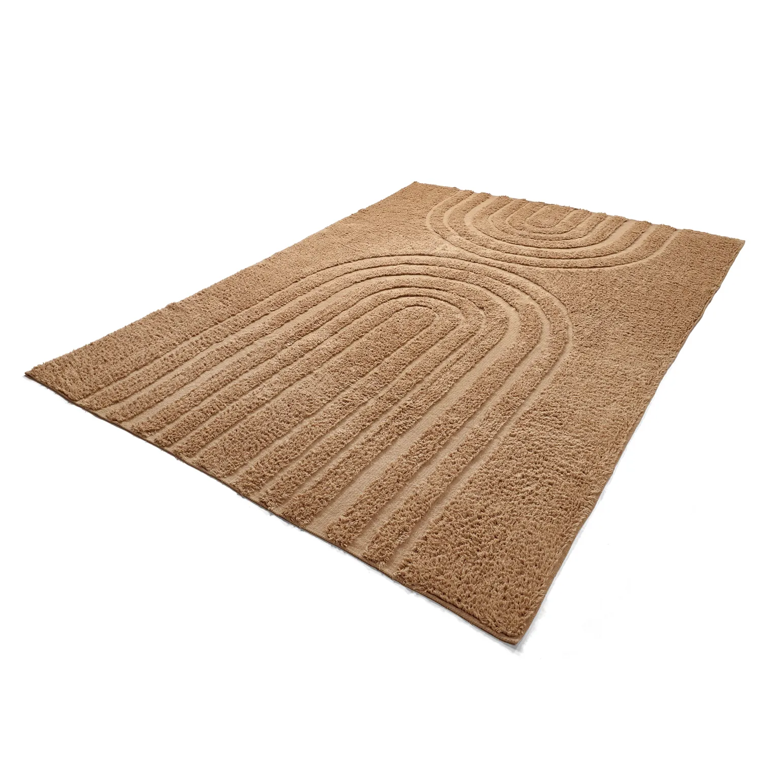 Hoogpolig vloerkleed - Navarra Natural Cotton Shaggy (beige)