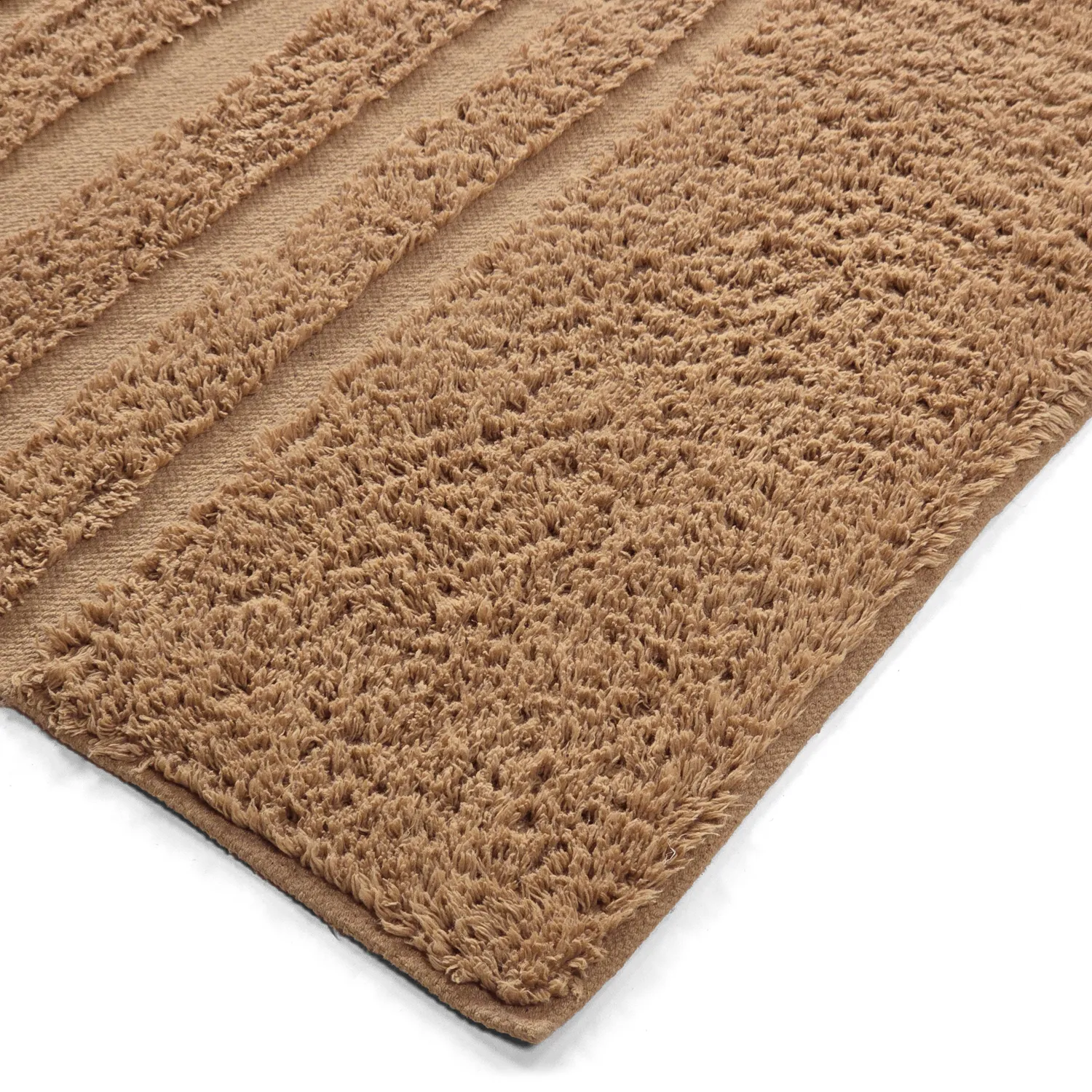 Hoogpolig vloerkleed - Navarra Natural Cotton Shaggy (beige)