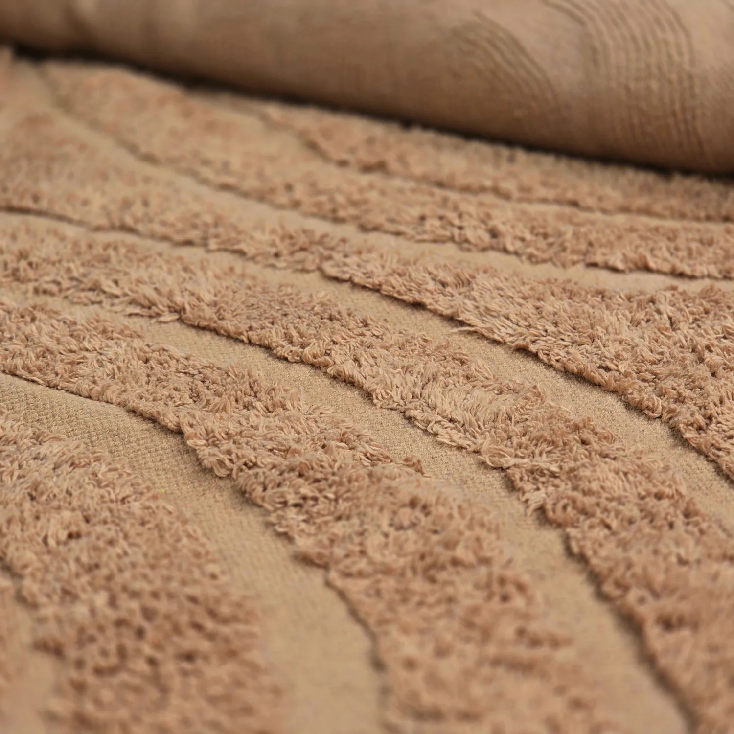 Hoogpolig vloerkleed - Navarra Natural Cotton Shaggy (beige)