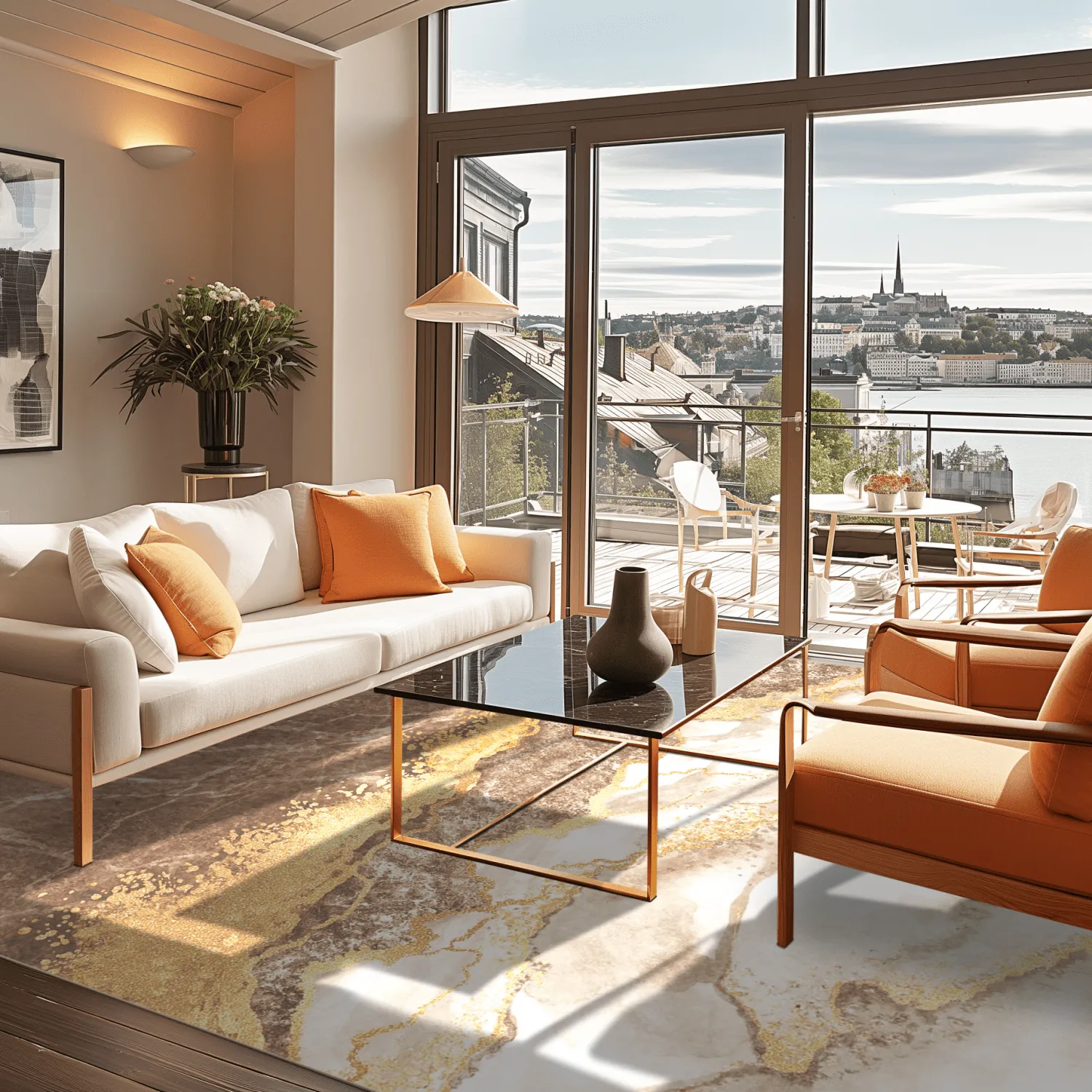 Wilton - Padova (bruin/wit/goud)