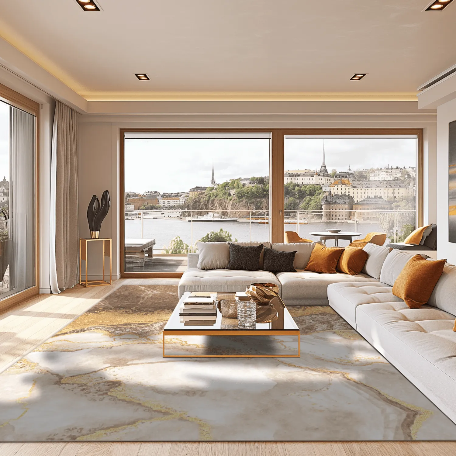 Wilton - Padova (bruin/wit/goud)