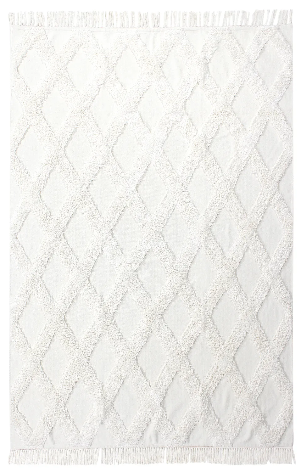 Hoogpolig vloerkleed - Pamplona Natural Cotton Shaggy (offwhite)