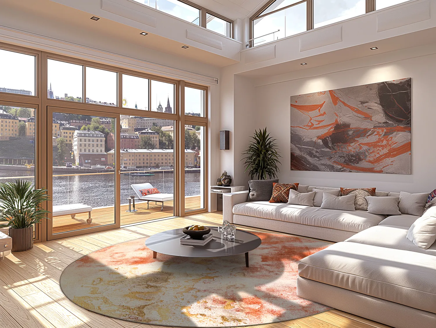 Rond vloerkleed - Periana (roze/multi)