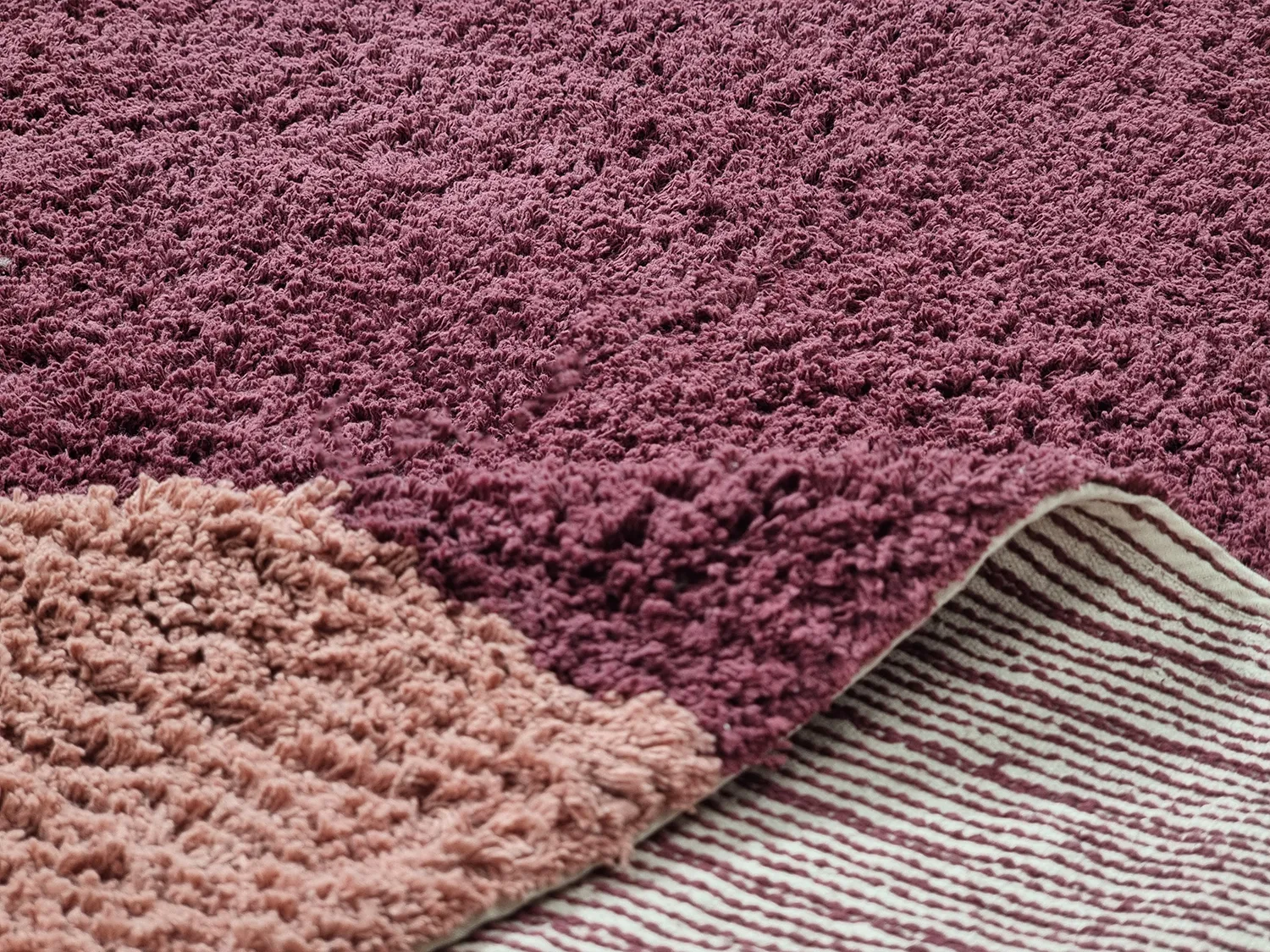 Ronde vloerkleden - Pione Natural Cotton Shaggy (roze)