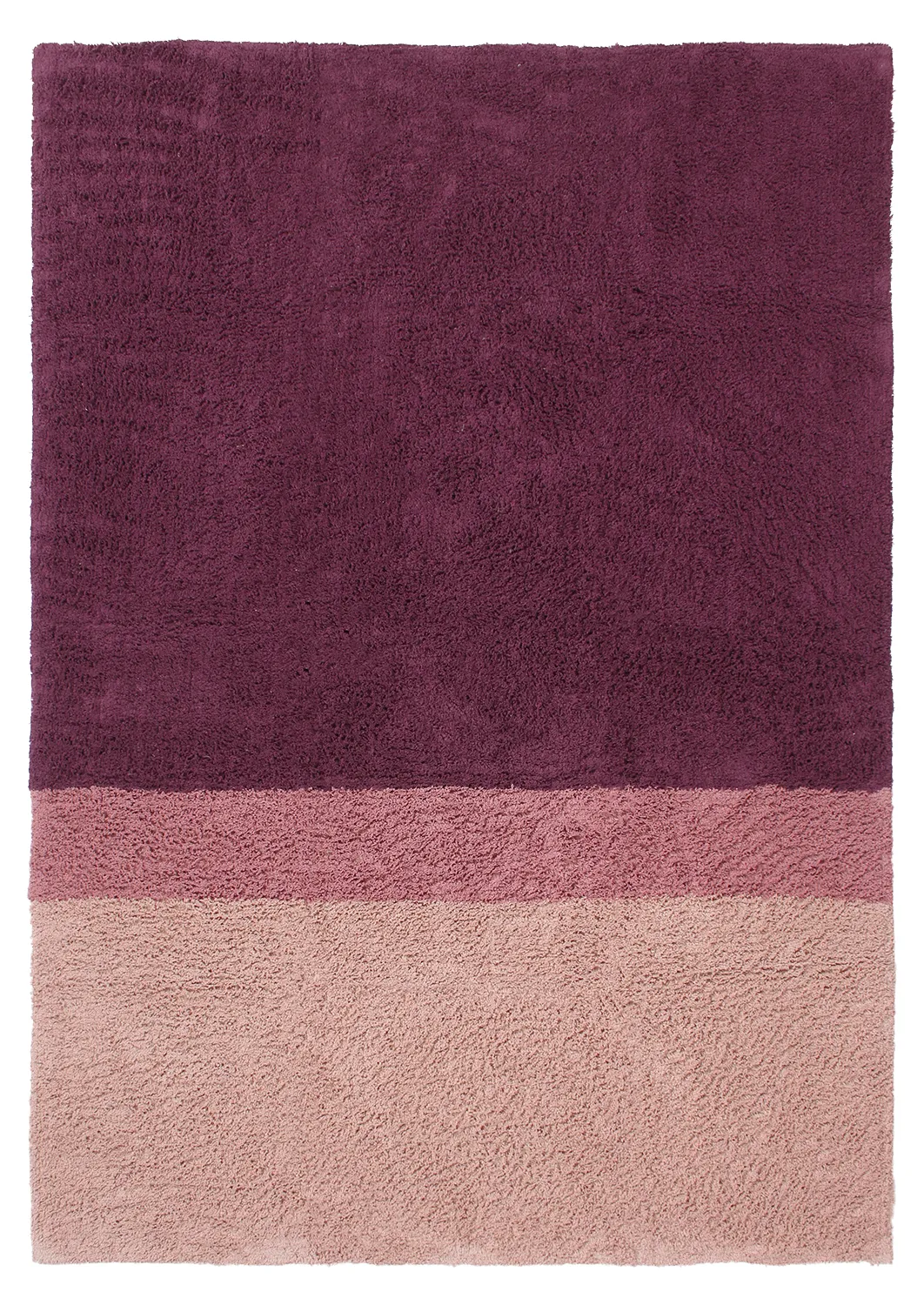 Hoogpolig vloerkleed - Pione Natural Cotton Shaggy (roze)