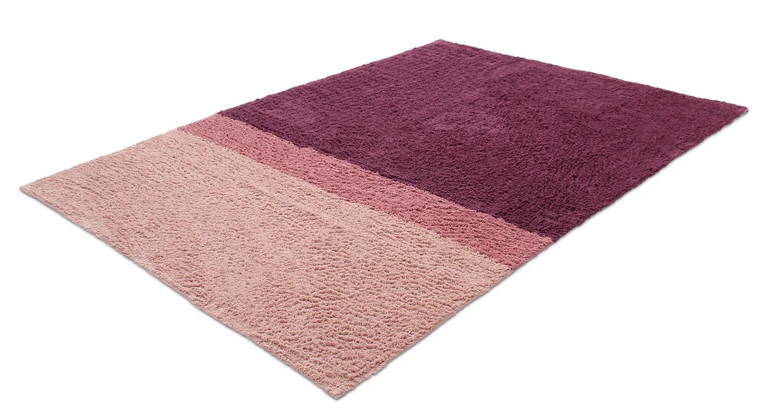 Hoogpolig vloerkleed - Pione Natural Cotton Shaggy (roze)