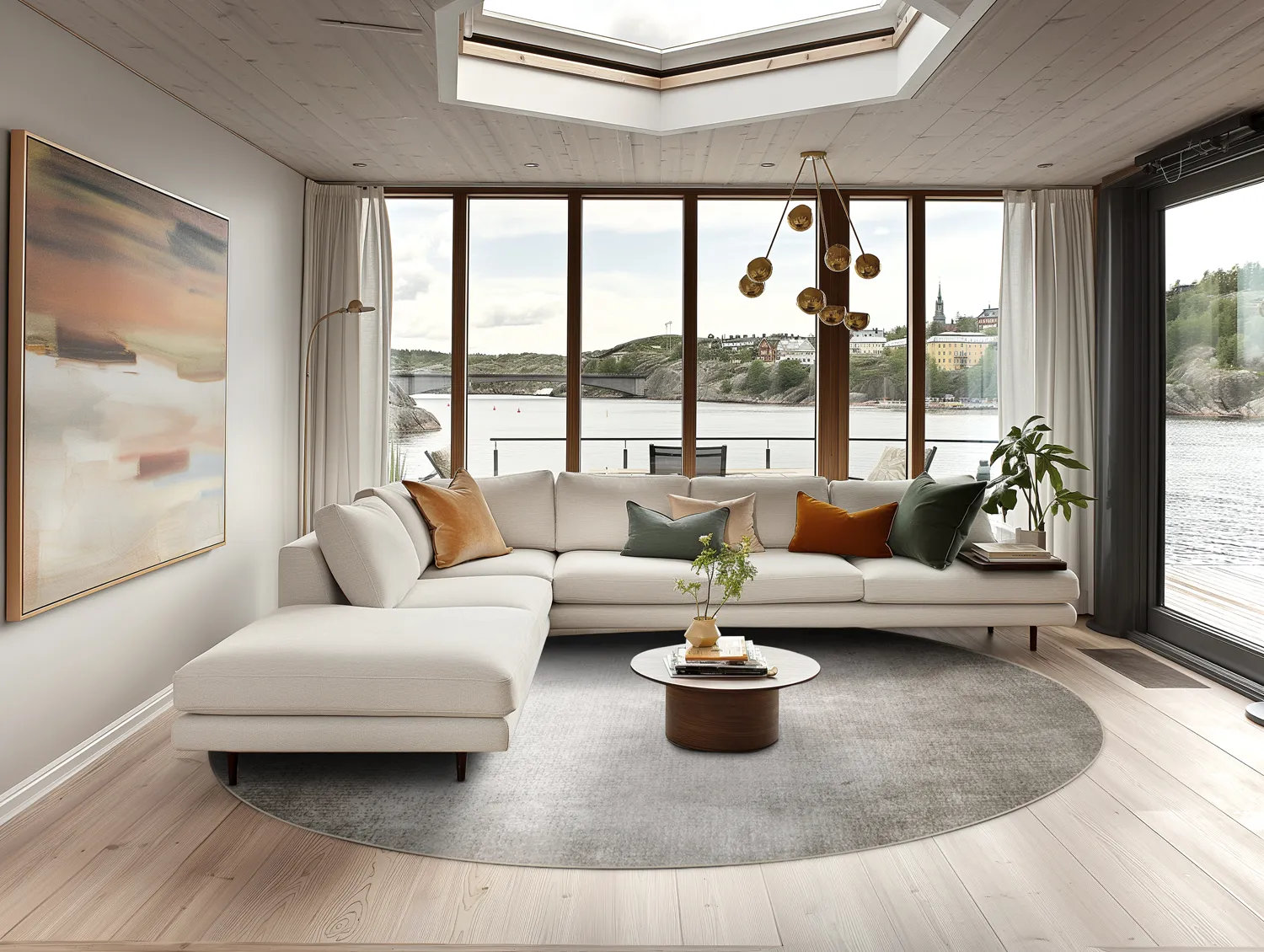 Rond vloerkleed - Riano (grijs)