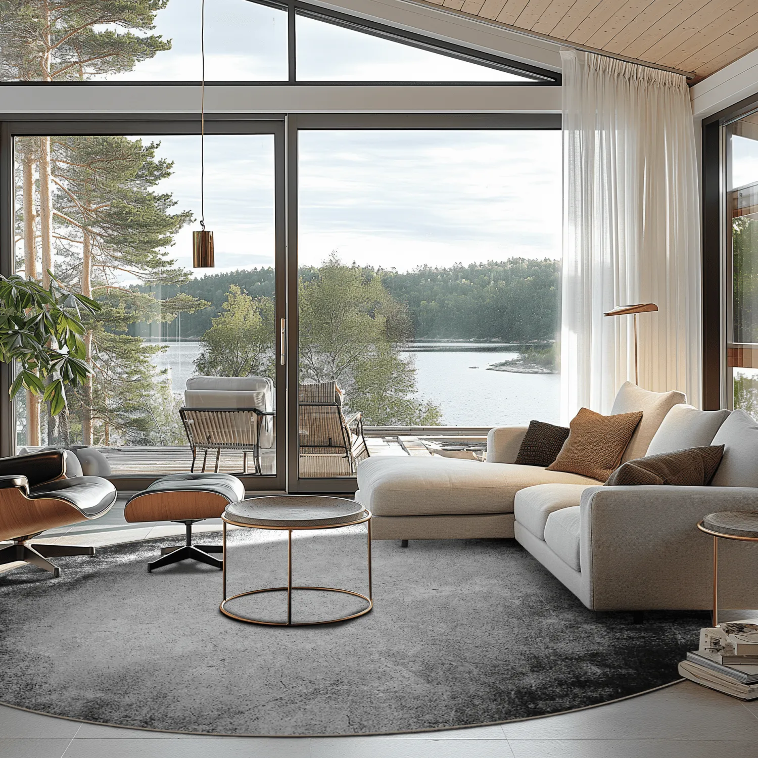 Rond vloerkleed - Megara (grijs)