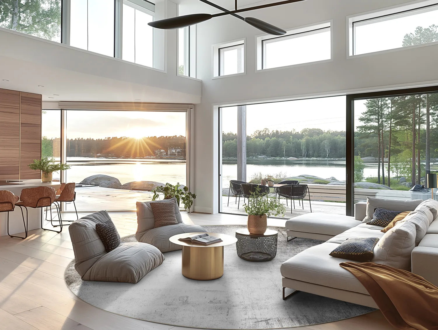 Rond vloerkleed - Rosia (grijs)