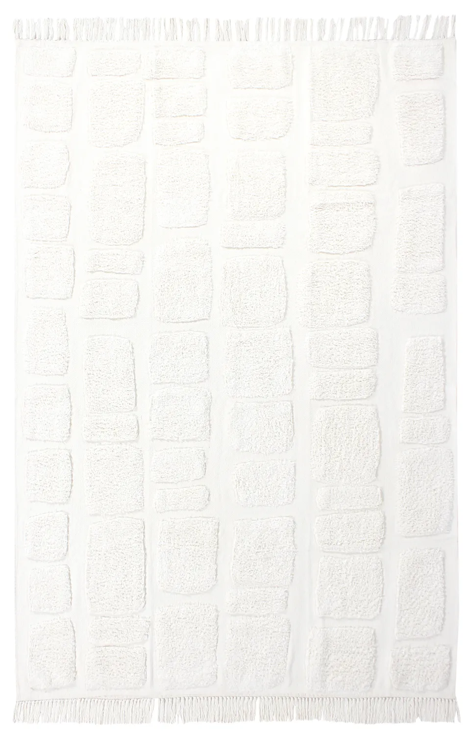 Hoogpolig vloerkleed - Salem Natural Cotton Shaggy (offwhite)