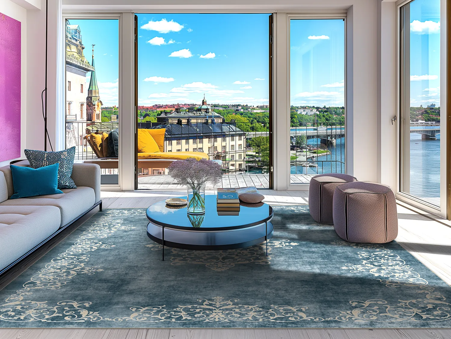 Wilton - Santi (blauw/beige)