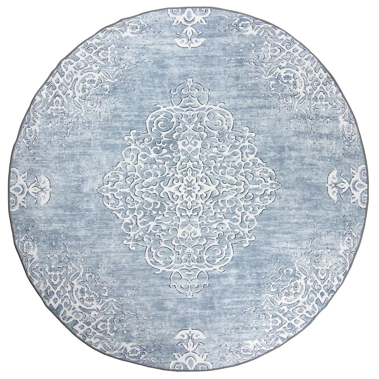 Rond vloerkleed - Santi (blauw)