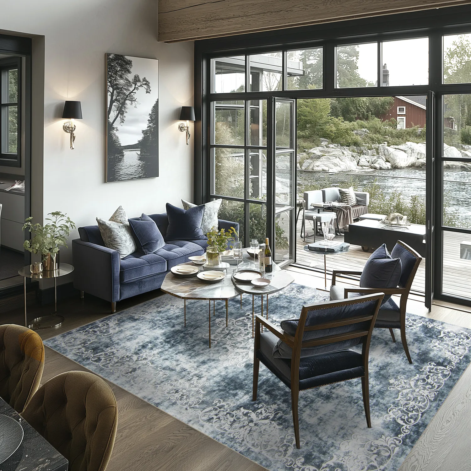 Wilton - Santi (blauwachtig grijs/wit)