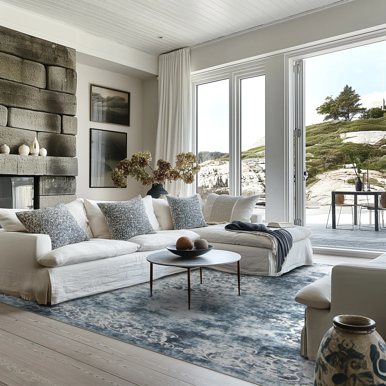 Wilton - Santi (blauwachtig grijs/wit)