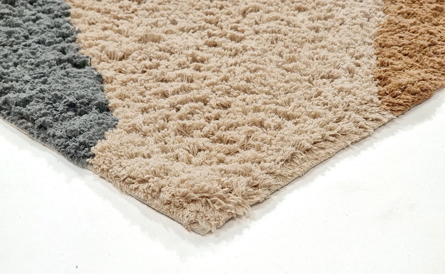 Hoogpolig vloerkleed - Sion Natural Cotton Shaggy (multi)