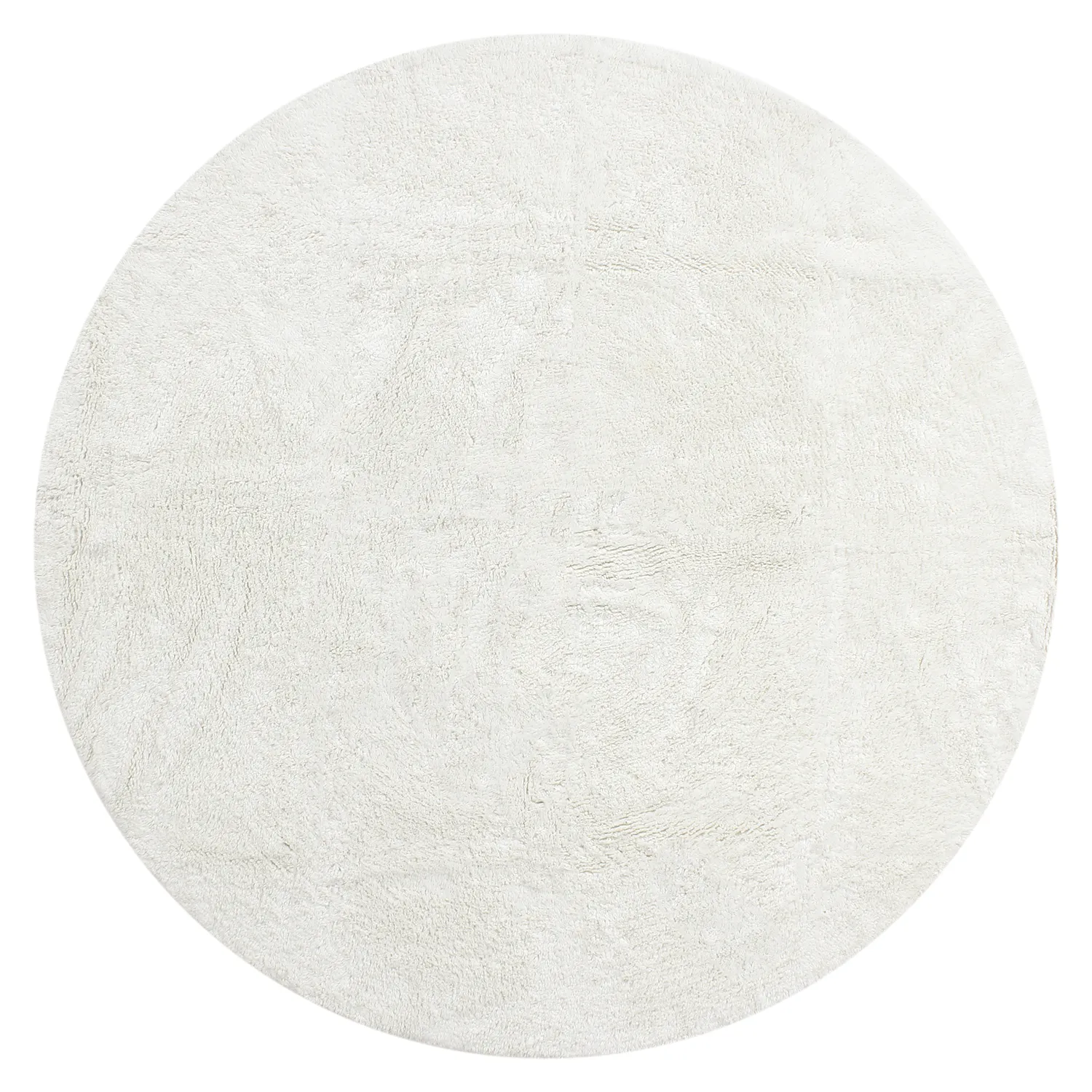 Ronde vloerkleden - Sion Natural Cotton Shaggy (offwhite)