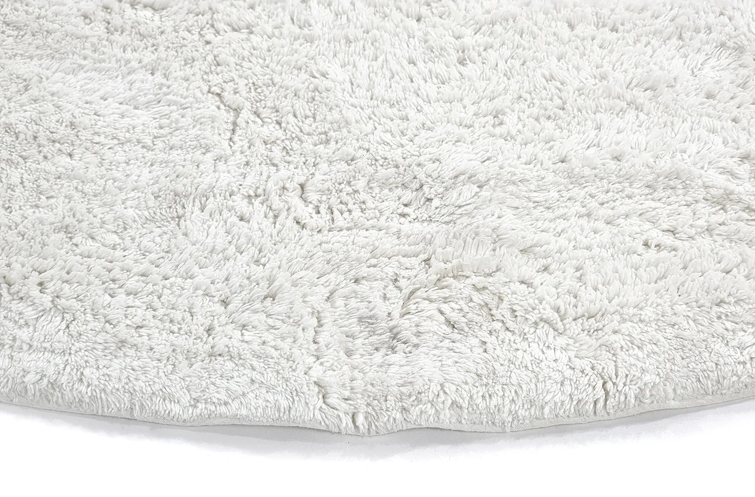 Ronde vloerkleden - Sion Natural Cotton Shaggy (offwhite)