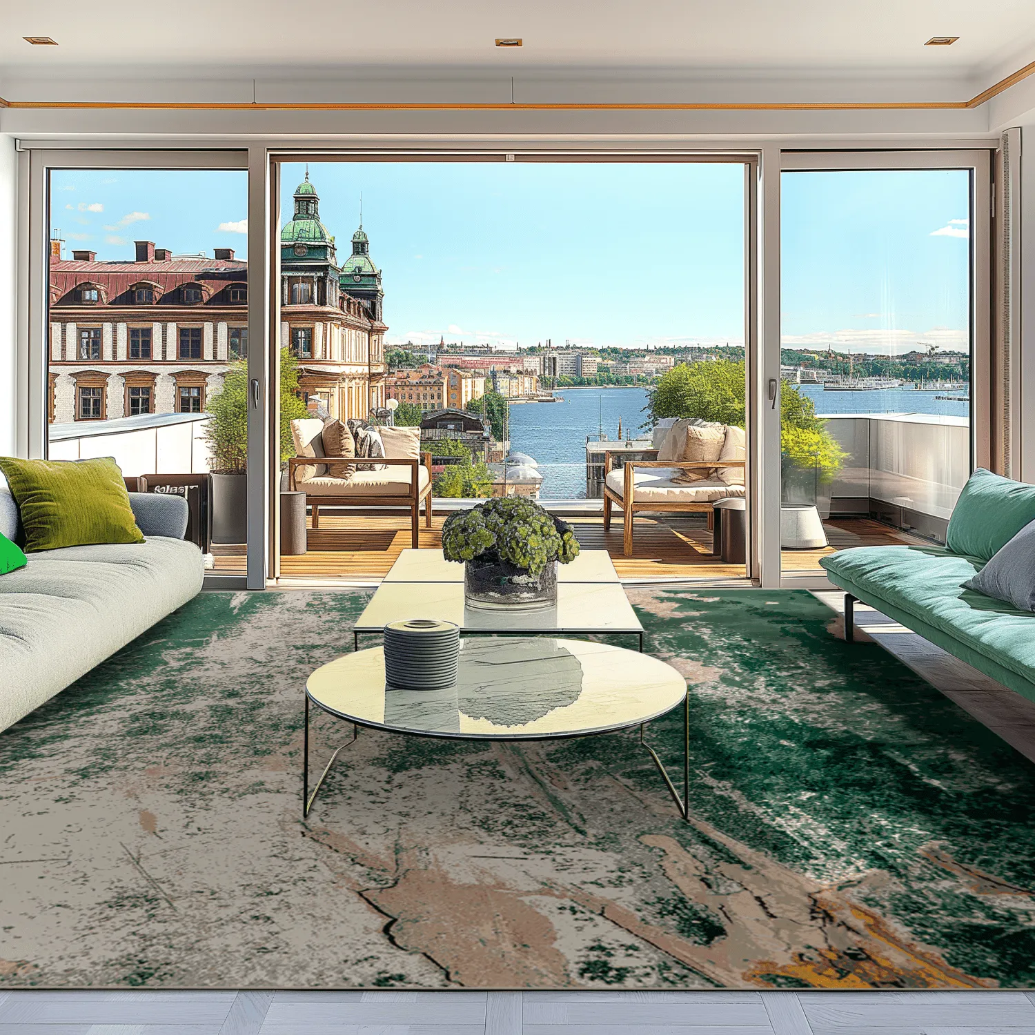 Wilton - Tamalous (beige/groen)