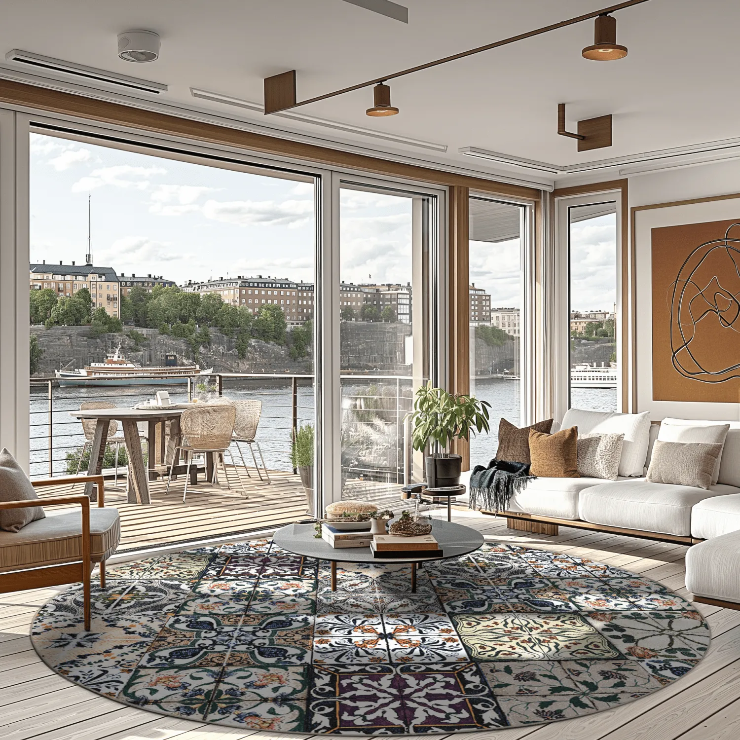 Rond vloerkleed - Tierra (multi)