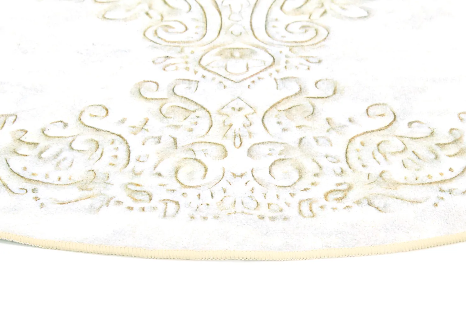 Rond vloerkleed - Valenza (wit/beige)