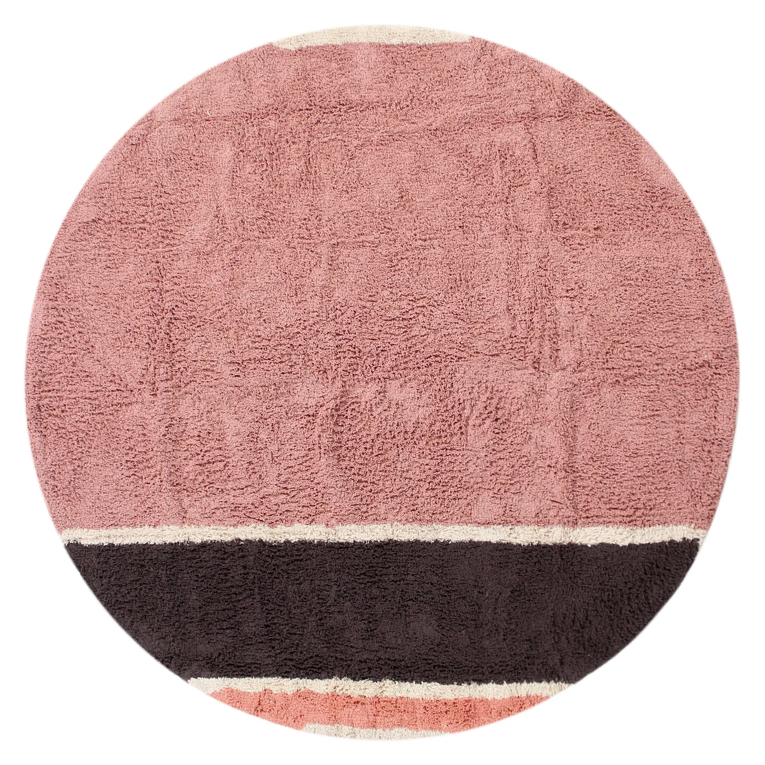 Ronde vloerkleden - Vinci Natural Cotton Shaggy (roze)